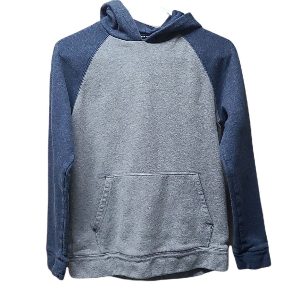 Tek Gear Boys navy gray hoodie large